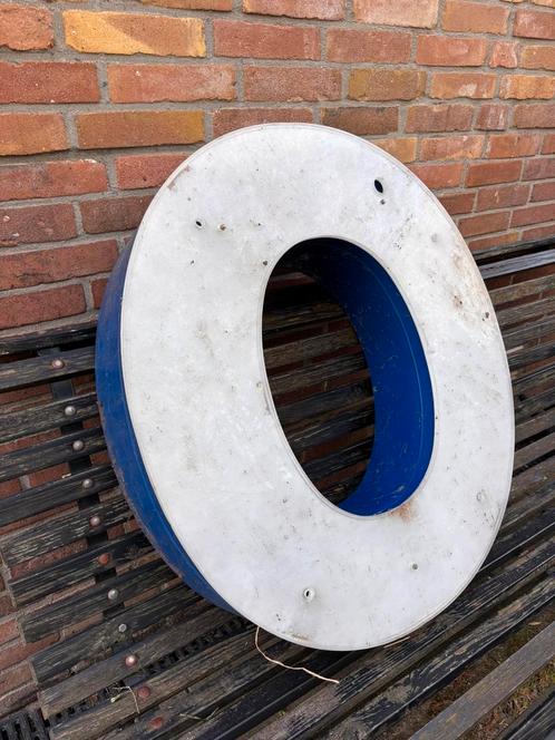 Vintage industriele gevel letters | hoogte 70 cm D R O, Doe-het-zelf en Verbouw, Metalen, Gebruikt, IJzer, Ophalen
