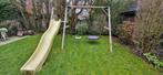 Hillhout Double Swing dubbele schommel glijbaan touwladder, Ophalen, Glijbaan