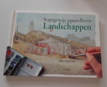 Stapsgewijs landschappen aquarelleren beschikbaar voor biedingen