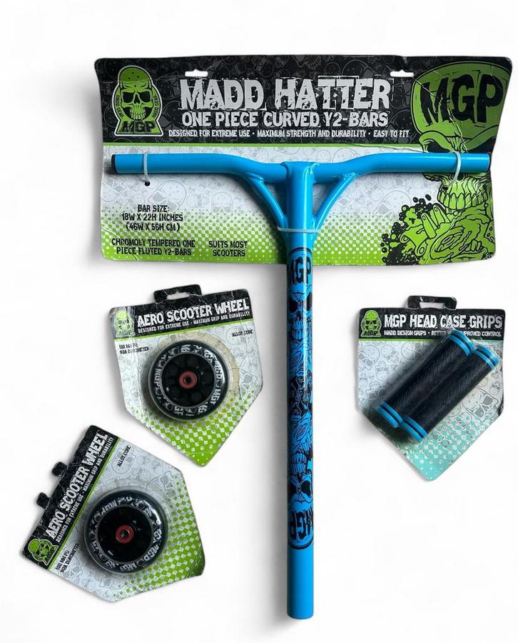 MGP Step Onderdelen maddgear wielen bars handvaten scooter, Fietsen en Brommers, Steps, Nieuw, Gewone step, Ophalen of Verzenden