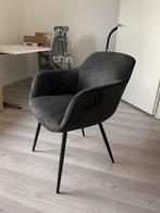 Eetkamerstoelen anteaciet met armleuningen, Huis en Inrichting, Stoelen, Ophalen of Verzenden, Zo goed als nieuw, Eén, Stof