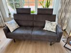 Prominent 2,5 zits bank - grijsbruin leer, Ophalen, Overige maten, 150 tot 200 cm, Zo goed als nieuw