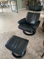 Stressless Relax Fauteuil + Hocker - Perfect!, Huis en Inrichting, Ophalen, Gebruikt, Leer, 75 tot 100 cm
