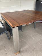 2 kersenhouten eettafels, Huis en Inrichting, Tafels | Eettafels, Ophalen, Gebruikt, Vierkant, Vijf personen of meer