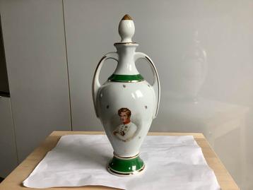Karaf fles porselein Deshoulières medaillon Napoleon II beschikbaar voor biedingen
