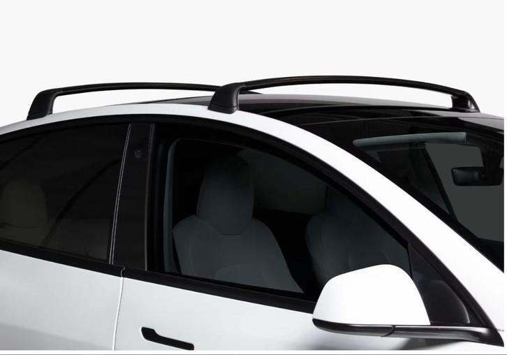 Officiële Tesla model Y dakdragers te huur (met dakkoffer), Auto diversen, Dakdragers, Zo goed als nieuw, Ophalen