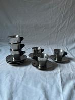 Vintage IKEA RVS espresso set kopjes en schotels | jaren 90, Ophalen, Overige materialen, Overige stijlen, Kop(pen) en/of Schotel(s)