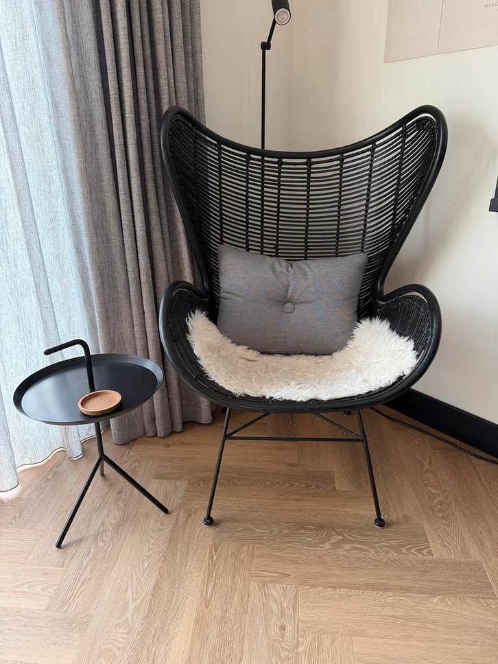 HKliving (HK living) Egg chair - KOOPJE -, Huis en Inrichting, Fauteuils, Zo goed als nieuw, Riet of Rotan, 75 tot 100 cm, Minder dan 75 cm