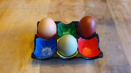 Eierschaal / eierhouder / houder 6 eieren, Mondriaan stijl, Huis en Inrichting, Woonaccessoires | Schalen en Manden, Nieuw, Schaal