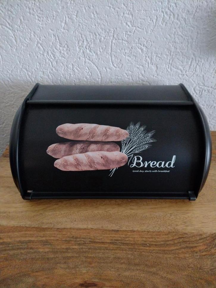 Leuk broodtrommeltje, zwart, Huis en Inrichting, Keuken | Keukenbenodigdheden, Zo goed als nieuw, Ophalen