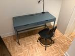 Bureau ALEX IKEA Grijs/blauw met verstelbare bureaustoel, Ophalen, Zo goed als nieuw, Bureau