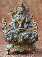 Mooi antiek Oosters brons beeldje van Boeddha 9,2 cm., Antiek en Kunst, Ophalen of Verzenden