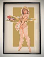 Curtiss P-40 Warhawk Pin Up Affiche Poster in Lijst, Verzenden, Luchtmacht, Nederland, Foto of Poster