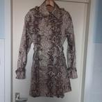 Slangenprint Trenchcoat Josh V maat S, Kleding | Dames, Bruin, Ophalen of Verzenden, Zo goed als nieuw, Maat 36 (S)