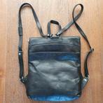 SASA zwarte kwaliteit rundlederen rugtas ZGAN, Ophalen of Verzenden, Zo goed als nieuw, Zwart, Handtas