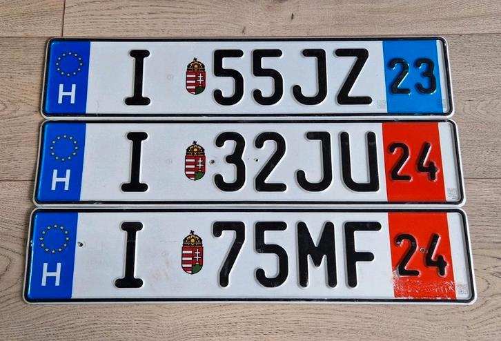 Kentekenplaten nummerplaten nummerborden export Hongarije, Huis en Inrichting, Woonaccessoires | Wanddecoraties, Gebruikt, Ophalen of Verzenden