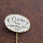 SPELDJE Castella wast door en door wit, Verzamelen, Speldjes, Pins en Buttons, Ophalen of Verzenden, Zo goed als nieuw
