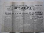 Het Vaderland 18 November  1918, Verzamelen, Ophalen of Verzenden, Voor 1920, Nederland, Krant