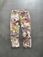 J419 Please maat S=36 broek 7/8e jeans beige/bruin/groen, Kleding | Dames, Beige, Please, Ophalen of Verzenden, Zo goed als nieuw