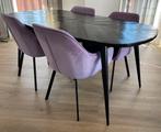 Eettafel (ovaal) met stoelen, Huis en Inrichting, Tafels | Eettafels, Ophalen, 100 tot 150 cm, 200 cm of meer, Zo goed als nieuw