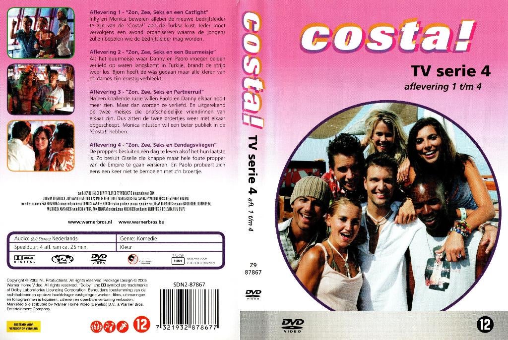 Costa, tv serie 4, aflevering 1 tm 4, Cd's en Dvd's, Dvd's | Nederlandstalig, Overige genres, Ophalen of Verzenden, Zo goed als nieuw