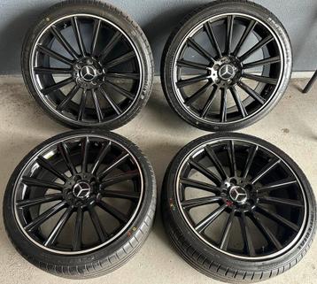 5x112 Mercedes E-Klasse TPMS 20 inch Breedset Zwart Polish beschikbaar voor biedingen