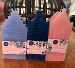 Delfts Blauw Kaarsenhuisjes Set, Overige materialen, Blauw, Nieuw, Ophalen of Verzenden