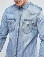 replay denim jeans overhemd, Kleding | Heren, Overhemden, Blauw, Halswijdte 38 (S) of kleiner, Nieuw, Ophalen of Verzenden