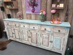 Brocante dressoir, Teakhout, Ophalen of Verzenden, Zo goed als nieuw, 200 cm of meer