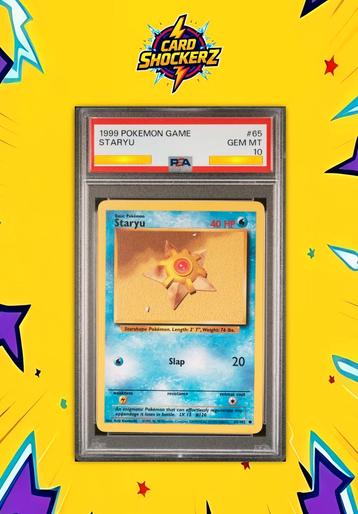 🟣 PSA 10 Staryu #65 Pokémon Base Set 1999 🟣 beschikbaar voor biedingen