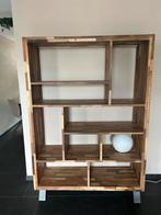 Mooie Mango Houten Vakkenkast, Huis en Inrichting, Kasten | Boekenkasten, Ophalen, Met plank(en), 100 tot 150 cm, Zo goed als nieuw