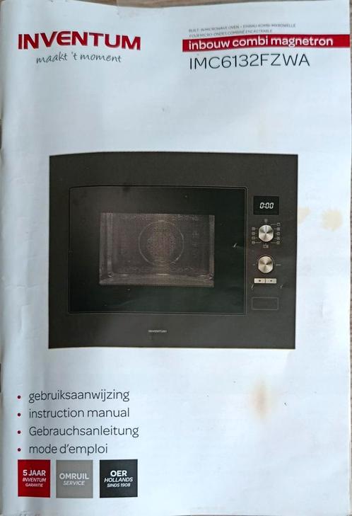 Inbouw Inventum Combimagnetron 32 liter, Witgoed en Apparatuur, Magnetrons, Zo goed als nieuw, Inbouw, 45 tot 60 cm, Ophalen