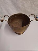 Twee koperen plantenpotjes., Antiek en Kunst, Antiek | Koper en Brons, Ophalen of Verzenden