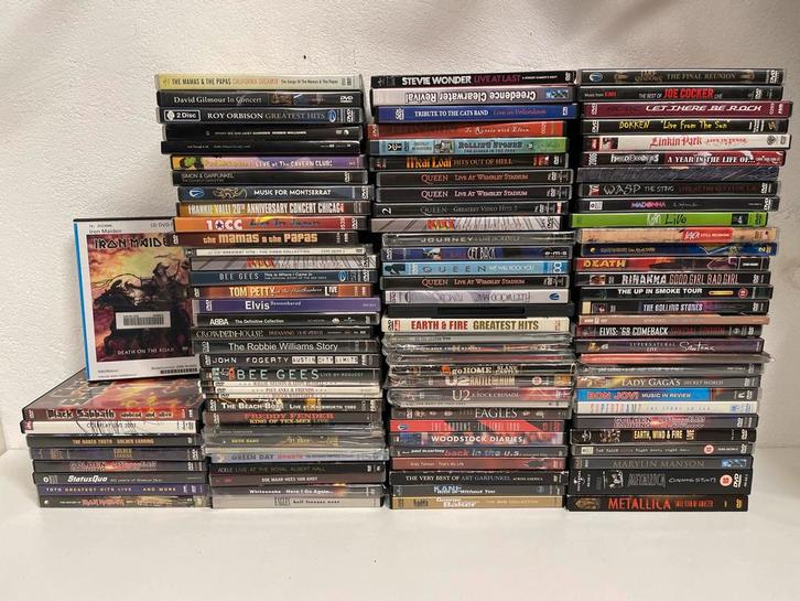 Veel muziek dvd’s, metal, rock, pop, Cd's en Dvd's, Dvd's | Muziek en Concerten, Zo goed als nieuw, Muziek en Concerten, Vanaf 12 jaar