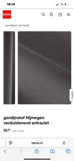 HEMA antraciet  Gordijnen met Zeilringen - 2 stuks, Huis en Inrichting, Ophalen, Gebruikt, Grijs, 200 cm of meer