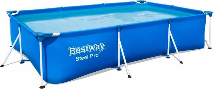 Bestway Steel Pro Zwembad 300x201x66 cm - Rechthoekig, Tuin en Terras, Zwembaden, Nieuw, Opzetzwembad, Minder dan 80 cm, 200 tot 400 cm