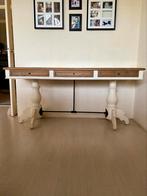 Riviera Maison side table met facetglas en lades, Ophalen, Glas, Zo goed als nieuw, 150 tot 200 cm