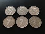 1 Gulden munten 1955, 1957, 1957, 1965, 1966, 1968, Postzegels en Munten, Munten | Nederland, Ophalen of Verzenden, Koningin Juliana