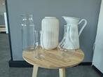 Set of 5 IKEA vases, Wit, Ophalen of Verzenden, Minder dan 50 cm, Glas