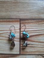 Turquoise & Kristal Oorbellen - Nieuw, Overige materialen, Hangers, Nieuw, Ophalen of Verzenden