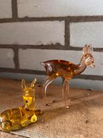 Glazen vintage hertjes, Verzamelen, Beelden en Beeldjes, Ophalen of Verzenden, Gebruikt, Dier