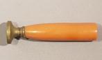 Antieke Franse koperakelieten sealing wax stempel, Ophalen of Verzenden