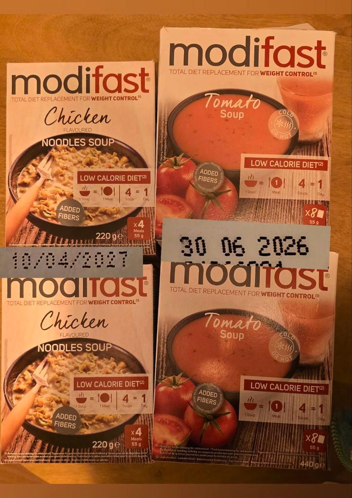 Modifast intensive chicken noodles en tomato soup., Sieraden, Tassen en Uiterlijk, Uiterlijk | Dieet en Afvallen, Ophalen of Verzenden