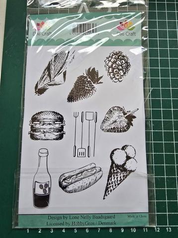 Dixi Craft clearstamp burger icecream beschikbaar voor biedingen