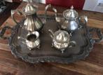 Vintage verzelverd theeservies - Sheffield stijl, Ophalen, Gebruikt, Rechthoekig