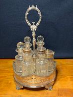 Vintage Verzilverd Peper- en Zoutstel met Olie- en Azijnfles, Antiek en Kunst, Ophalen