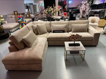 Luxe Velvet Teddy Hoekbank Nepal 240x310cm NIEUW - Beige  beschikbaar voor biedingen