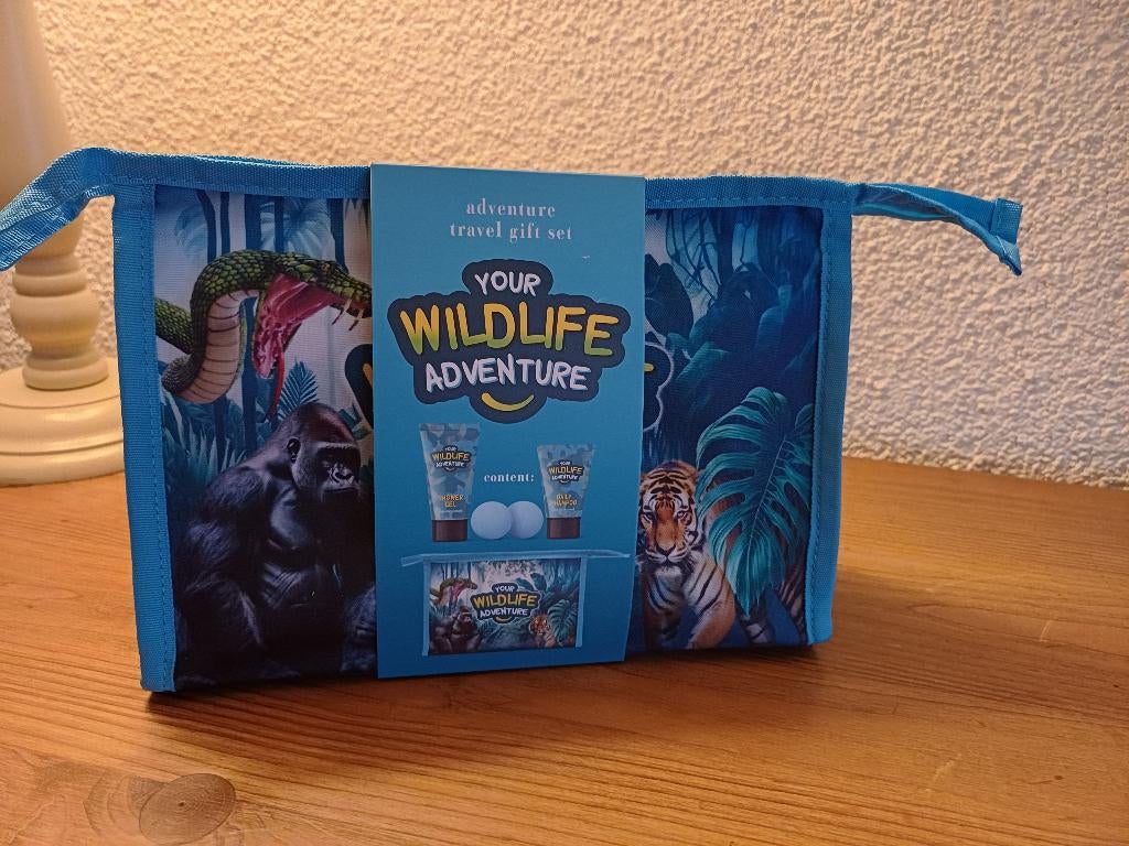 Kinder Toilettas  Wildlife adventure met inhoud (nieuw), Ophalen of Verzenden, Nieuw, Blauw, Jongen of Meisje