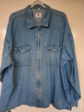 Blauwe dunnere spijkerblouse maat XL, 44-46-48, recht ruim v beschikbaar voor biedingen