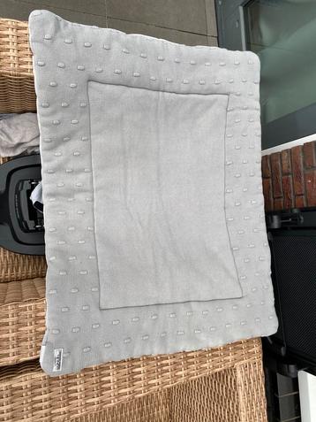 Meyco boxkleed Knots – grijs – zo goed als nieuw! beschikbaar voor biedingen